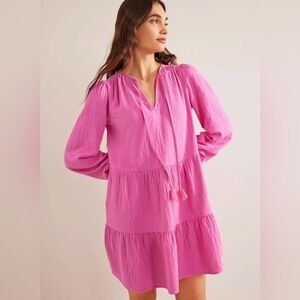 Boden Fuchsia Long Sleeve Dress Boden Festival Pink
Cheesecloth Mini Dress